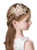 Girl Tiara Hairpin Golden Pearls Flower Hairpin