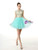 Light Blue Tulle Cap Sleeve Backless With Beading Homecoming Dress