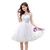 White Short Tulle Lace Knee Length Pearls Homecoming Dress