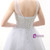 White Short Tulle Lace Knee Length Pearls Homecoming Dress