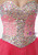 Pink Sweetheart Tulle With Crystal Homecoming Dress