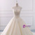 Champagne Tulle Lace With Beading Backless Wedding Dress