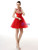 Red Mini Tulle With Beading Pleats Homecoming Dress
