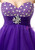 Purple High Waist Sweetheart Neck With Beading Homecoming Dress