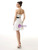 White Chiffon Knee Length With Pleats Sash Homecoming Dress