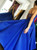 Blue Ball Gown Satin Sweetheart Homecoming Dress