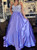 A-line Purple Sweetheart Neckline Prom Dresses With Beading