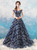 In Stock:Ship in 48 hours Blue Sequins Bling Bling Prom Dress