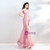 In Stock:Ship in 48 hours Pink Mermaid Lace Tulle Prom Dress