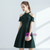 In Stock:Ship in 48 hours Green Halter Satin Homecoming Dress