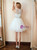 In Stock:Ship in 48 hours White Tulle Homecoming Dress With Beading