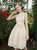 Champagne Lace With Bow Bridesmaid Dress