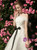 White Off The Shoulder Tea Length Bridesmaid Dress
