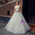White Spaghetti Straps High Waist Tulle Floor Length Wedding Dress