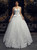 White Sweetheart Neck Corset Tulle Lace Floor Length Wedding Dress