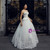 White Sweetheart Neck Corset Tulle Lace Floor Length Wedding Dress