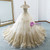 White Ball Gown Tulle Gold Appliques Off The Shoulder Wedding Dress