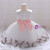 In Stock:Ship in 48 Hours White Tulle Embroidery Little Girl Dress