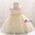 In Stock:Ship in 48 Hours Champagne Lace With Bow Little Girl Dress