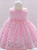 In Stock:Ship in 48 Hours Pink Lace Sequins Little Girl Dress