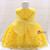 In Stock:Ship in 48 Hours Yellow Lace Sequins Little Girl Dress