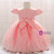 In Stock:Ship in 48 Hours Pink Cap Sleeve With Pearls Little Girl Dress