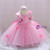 In Stock:Ship in 48 Hours Pink Tulle Flower Little Girl Dress