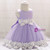 In Stock:Ship in 48 Hours Purple Tulle Appliques Little Girl Dress