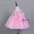 In Stock:Ship in 48 Hours Pink Organza With Bow Little Girl Dress