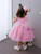 In Stock:Ship in 48 Hours Pink Organza With Bow Little Girl Dress