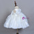 In Stock:Ship in 48 Hours White Organza With Bow Little Girl Dress