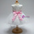 In Stock:Ship in 48 Hours White Tulle Pink Bow Little Girl Dress