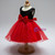 In Stock:Ship in 48 Hours Black Red Tulle With Bow Little Girl Dress