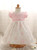 In Stock:Ship in 48 Hours Pink Lace Short Sleeve Litter Girl Dress