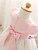 In Stock:Ship in 48 Hours Pink Lace Short Sleeve Litter Girl Dress