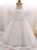 In Stock:Ship in 48 Hours White Short Sleeve Tulle Litter Girl Dress