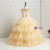 Ball Gown Tulle Lace Beaded Ruffles Floor Length Flower Girl Dress