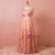Plus Size Pink Tulle Sequins Short Sleeve Backless Prom Dress