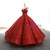 Burgundy Ball Gown Sequins Straps Backless Wedding Dress