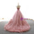 Pink Ball Gown Sweetheart Neck Tulle Appliques Wedding Dress