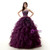 Purple Ball Gown Sweetheart Organza Sequins Quinceanera Dresses