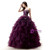 Purple Ball Gown Sweetheart Organza Sequins Quinceanera Dresses