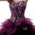 Purple Ball Gown Sweetheart Organza Sequins Quinceanera Dresses