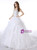 White Ball Gown Sweetheart Organza With Beading Wedding Dress