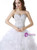 White Ball Gown Sweetheart Organza With Beading Wedding Dress