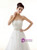 White Ball Gown Tulle Lace Strapless With Sash Wedding Dress