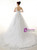 White Ball Gown Tulle Lace Strapless With Sash Wedding Dress