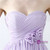 Purple Chiffon Hi Lo Sweetheart Neck High Waist Bridesmaid Dress