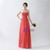 Orange Chiffon Sweetheart Neck Floor Length Bridesmaid Dress