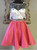 Two Pieces Beaded School Homecoming Dresses Scoop Sheer Top A Line